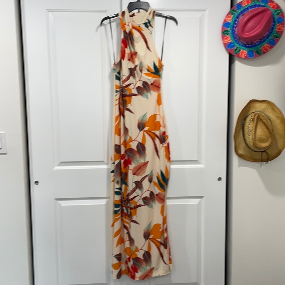Rachel Roy Crisscross halter maxi dress